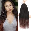 18 Inch Senegalese Twist Crochet Hair for Women Pre Looped Crochet Braids Micro Twist Crochet Hair Ombre Brown Small Braids with Natural Ends 8 Packs T30 view 1