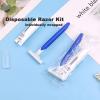 Disposable Razors in Bulk Pack of 30,Blue Disposable Shaving Razors Individual Wrapped Twin Blade Bulk Disposable Razors with Clear Cap and 10g Shaving Cream for Homeless,Hotel,Travel,Charity,Shelter view 3