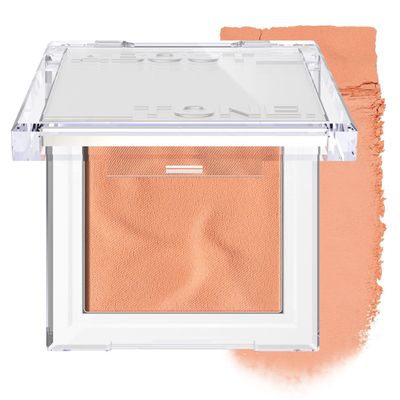 ABOUT TONE Fluffy Wear Blusher - Pressed Powder Cheek Blush with Airy and Soft Matte Blurring Finish Blendable & Buildable Natural Color Korean Makeup Vegan (03 TANGERINE ORANGE)