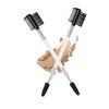 Ksvsonrvi 2PCS Eyebrow Eyelash Brush 3 Head Eyelash Comb Double Head Brush Makeup Grooming Tool Cosmetic (White) view 1