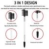 Ksvsonrvi 2PCS Eyebrow Eyelash Brush 3 Head Eyelash Comb Double Head Brush Makeup Grooming Tool Cosmetic (White) view 2