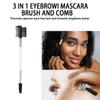 Ksvsonrvi 2PCS Eyebrow Eyelash Brush 3 Head Eyelash Comb Double Head Brush Makeup Grooming Tool Cosmetic (White) view 4