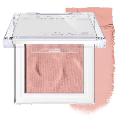 ABOUT TONE Fluffy Wear Blusher - Pressed Powder Cheek Blush with Airy and Soft Matte Blurring Finish Blendable & Buildable Natural Color Korean Makeup Vegan (02 BASHFUL PINK)