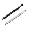 2 Pieces Piercing Ball Grabber Tool, SUNIYORS Stainless Steel Jeweler's Pick Up Tool, 4-Claw Pick up Tool Diamond Claw Tweezers for Tiny Objects Ic Chips Electronic Components (Black+Silver) view 1
