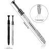 2 Pieces Piercing Ball Grabber Tool, SUNIYORS Stainless Steel Jeweler's Pick Up Tool, 4-Claw Pick up Tool Diamond Claw Tweezers for Tiny Objects Ic Chips Electronic Components (Black+Silver) view 2