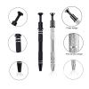 2 Pieces Piercing Ball Grabber Tool, SUNIYORS Stainless Steel Jeweler's Pick Up Tool, 4-Claw Pick up Tool Diamond Claw Tweezers for Tiny Objects Ic Chips Electronic Components (Black+Silver) view 3