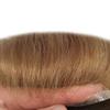 Mens Toupee Wigs Hair System for Men French Lace Front Hair Piece Replacement Mens Hair Unit Natural Hairline Poly Skin PU Toupee for Men (7''x9'', #17R Brown/Blonde Mix Warm Tone-100% Light to Med-light Density) view 4