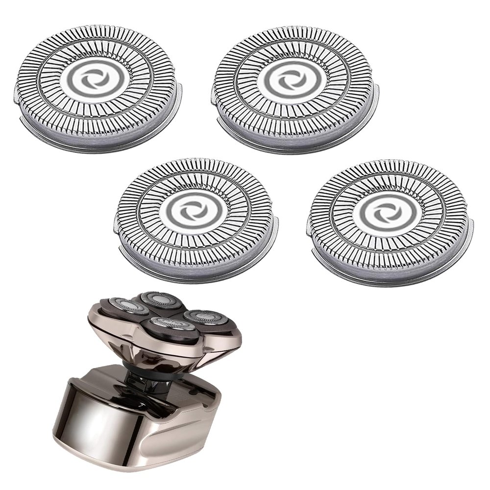 4Pcs Shaver Head Replacement Blade compatible with Skull Shaver Pitbull,Butterfly Kiss, and Palm Electric Razors