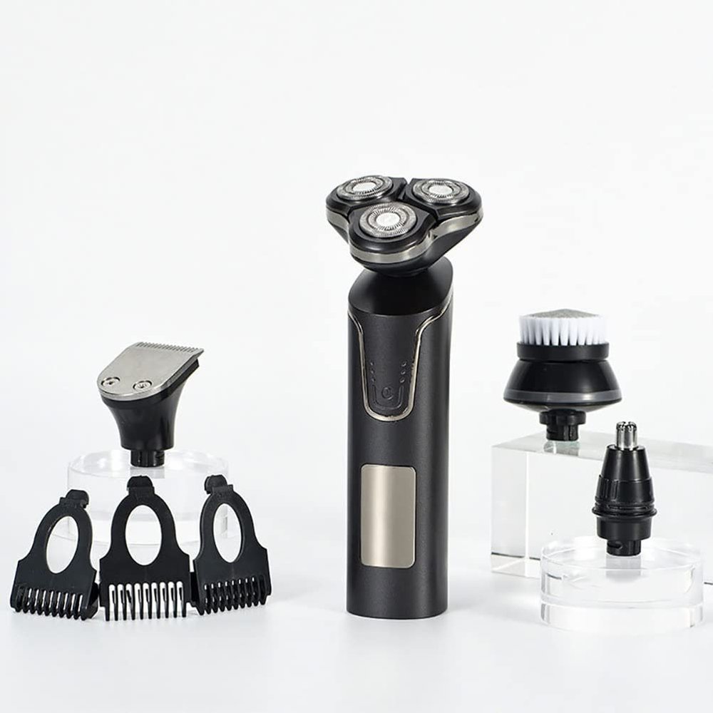 EKHOU Head Shavers for Bald Men, 3D Electric Shaver Razor for Men IPX7 Waterproof Wet & Dry Dual Use LCD Display Face Beard Trimmer Shaving Razor Shaving Machine