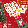 240 Pcs Christmas Temporary Tattoos for Kids, Glitter Individually Wrapped Safety Waterproof Tattoos, Best Choice for Christmas Goody Bag Stuffers, 60 Different Designs Elk Santa Snowman view 4