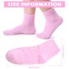 HooLing 3 Pairs Aloe Socks Moisturizing Spa Socks Aloe Vera Infused Fuzzy for Christmas Women Men Repairing Softening Dry Cracked Feet Skins(Pink, White) view 2