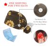 2 Pcs Working Caps with Buttons, Sunflowers Monarch Butterflies Ponytail Bouffant Scrub Cap for Long Hair view 3