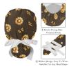 2 Pcs Working Caps with Buttons, Sunflowers Monarch Butterflies Ponytail Bouffant Scrub Cap for Long Hair view 4