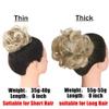 Synthetic Hair Bun Chignon Scrunchies Fake Hair Band Braid Elastic Hairpiece Tail For Women Synthetic Wrap Curly Ponytailtail view 3