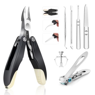 Ingrown Toenail Removal Kit, Upgrade Toenail Clippers for Seniors Thick Nail, Ingrown Toenail Treatment, Toe Nails Clipper Cutter 7 PCS Pedicure Tools Set
