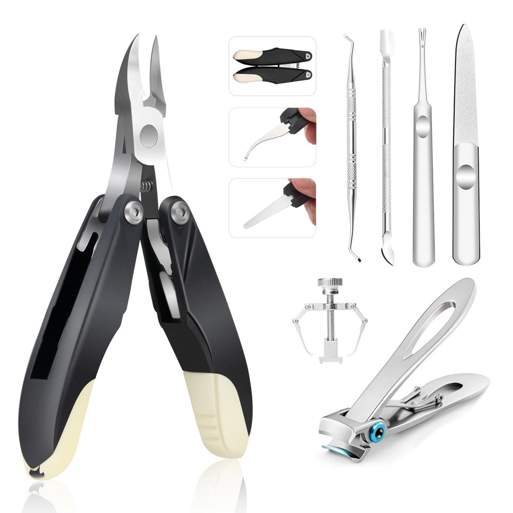 Ingrown Toenail Removal Kit, Upgrade Toenail Clippers for Seniors Thick Nail, Ingrown Toenail Treatment, Toe Nails Clipper Cutter 7 PCS Pedicure Tools Set