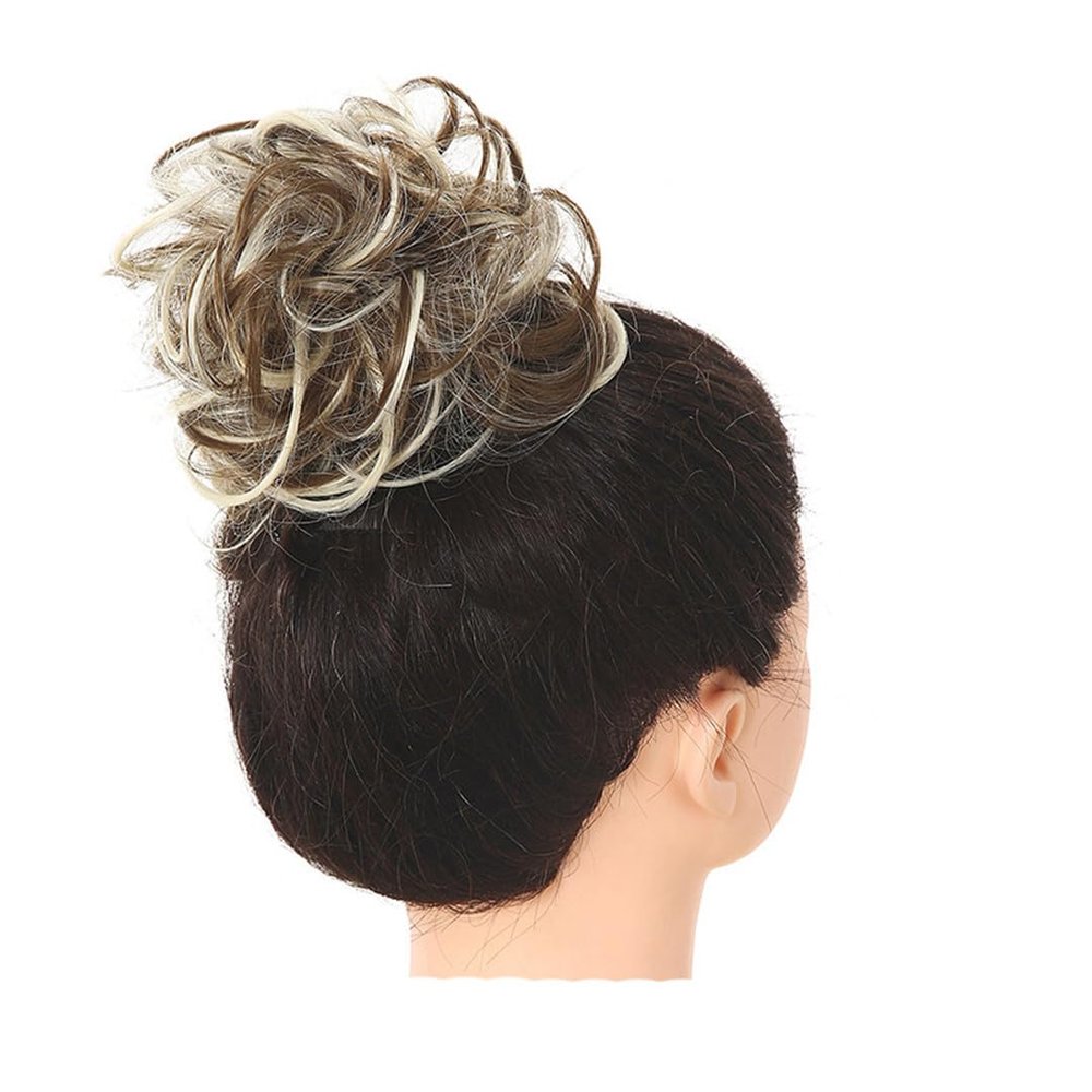 Synthetic Scrunchies Hair Bun Chignon Fake Hair Band Braid Elastic Hairpiece Tail For Women Synthetic Wrap Curly Ponytailtail