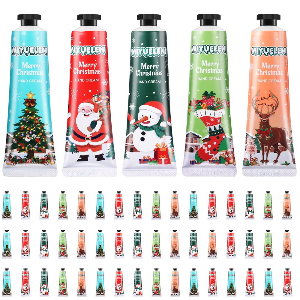 Dansib 48 Pcs Christmas Hand Cream Gift Sets for Dry Cracked Hands Moisturizing Hand Lotion Small Travel Lotion Stocking Stuffers Gift Set for Women Mom Girlfriend Christmas Birthday