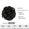 Synthetic Hair Bun Extensions Curly Elastic Hair Scrunchies Hairpieces Black Chignon Updo Pieces For Women view 3