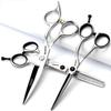5.5/6 Inch Hair Scissors Scrub Hair Scissors for Barber (5.5 + 6 Inch 3-Piece Set) view 1