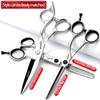 5.5/6 Inch Hair Scissors Scrub Hair Scissors for Barber (5.5 + 6 Inch 3-Piece Set) view 2