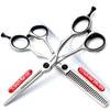 5.5/6 Inch Hair Scissors Scrub Hair Scissors for Barber (5.5 + 6 Inch 3-Piece Set) view 3