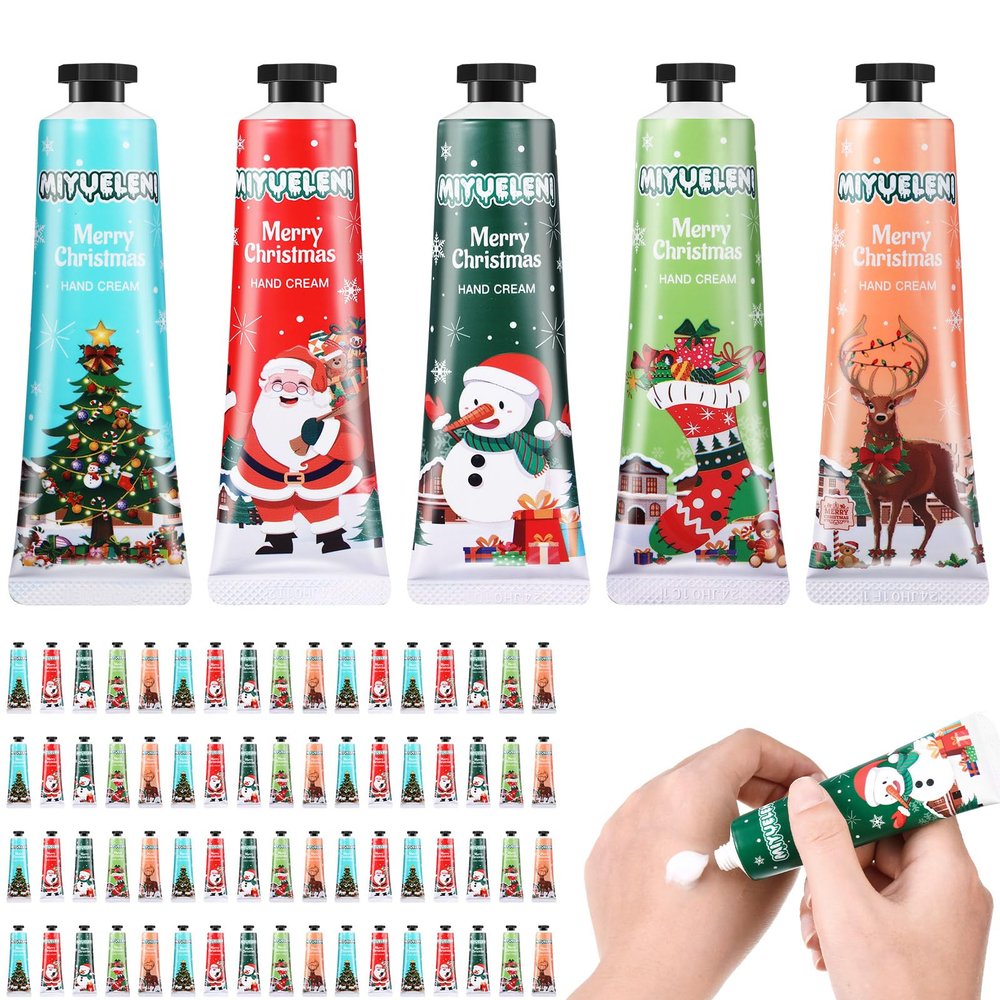 Dansib 72 Pcs Christmas Hand Cream Gift Sets for Dry Cracked Hands Moisturizing Hand Lotion Small Travel Lotion Stocking Stuffers Gift Set for Women Mom Girlfriend Christmas Birthday