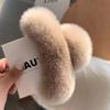 YOYLMAL Large Faux Fur Hair Claw Clip for Women, 5.1 Inches Winter Fluffy Fuzzy Hair Clips, Nonslip Strong Hold Furry Big Jaw Clamp for Thick Long Hair (Coffee) view 2