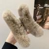 YOYLMAL Large Faux Fur Hair Claw Clip for Women, 5.1 Inches Winter Fluffy Fuzzy Hair Clips, Nonslip Strong Hold Furry Big Jaw Clamp for Thick Long Hair (Coffee) view 3