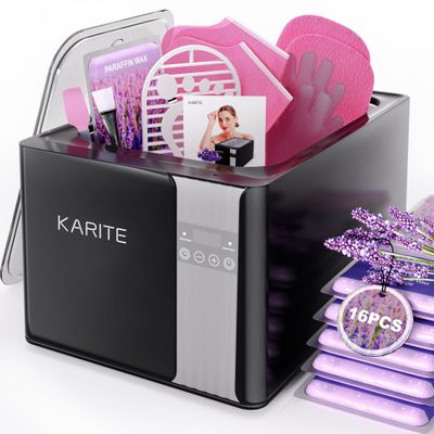 KARITE Paraffin Wax Machine for Hands and Feet, 9000ml Paraffin Wax Bath with Auto-Timer, Smart Mode, Precision Temperature Control, Paraffin Wax Warmer Kit with 26PCs Refills