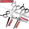 5.5/6 Inch Hair Scissors Scrub Hair Scissors for Barber (6 Inch 3-Piece Set) view 2