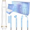 High Frequency Facial Device - TUMAKOU Blue High Frequency Facial Wand - Portable High Frequency Machine with 4 Fusion Neon + Argon Wands view 1