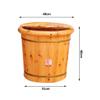 Scpantkend Pedicure Foot Soak Foot Tub,Cedar Foot Bath Barrel,Household Deepen Thicken Wooden Footbath,Pedicure Bowl Spa Massage with Lid Foot Spa Household Wash Ba view 2