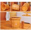 Scpantkend Pedicure Foot Soak Foot Tub,Cedar Foot Bath Barrel,Household Deepen Thicken Wooden Footbath,Pedicure Bowl Spa Massage with Lid Foot Spa Household Wash Ba view 3
