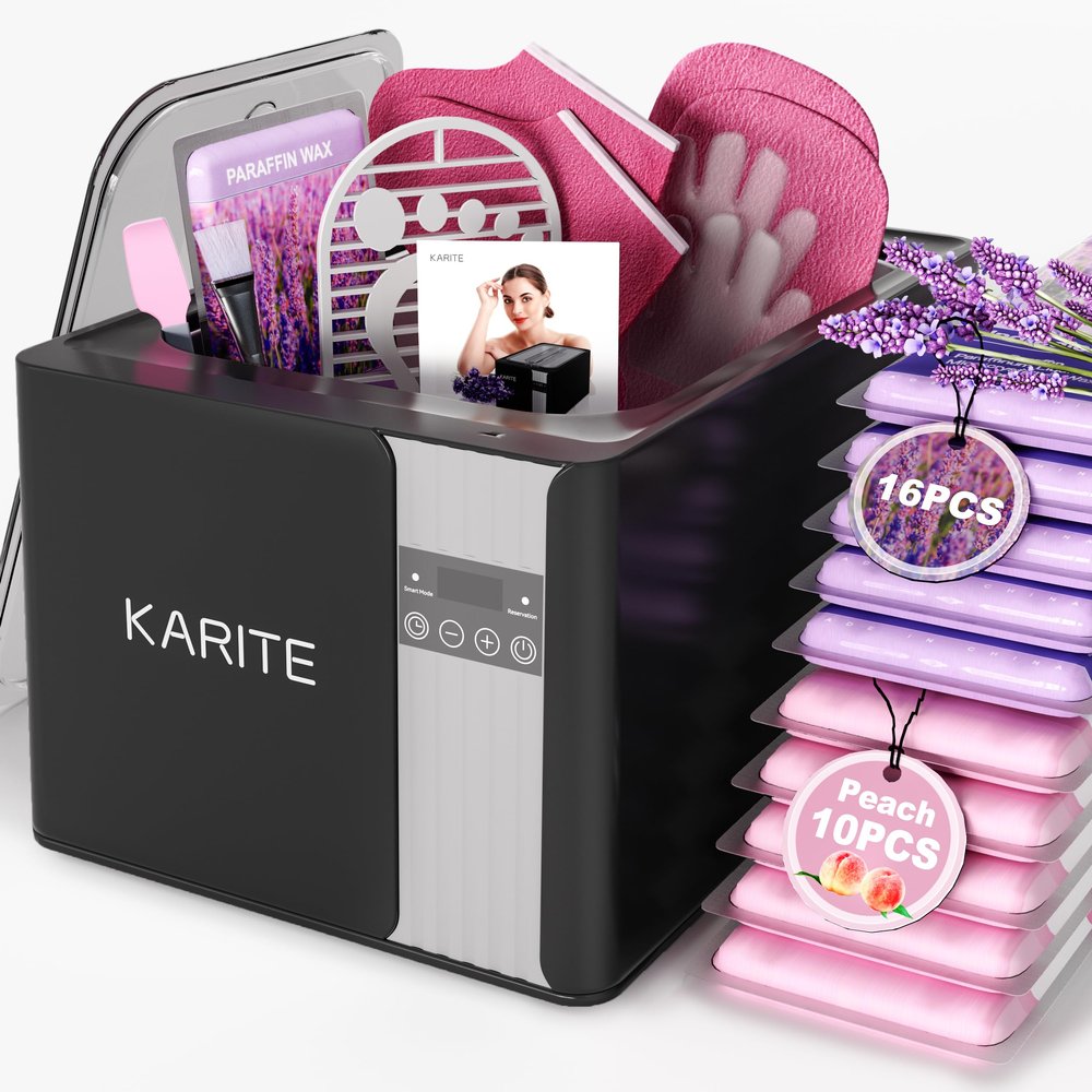 KARITE Paraffin Wax Machine for Hands and Feet, 9000ml Paraffin Wax Bath with Auto-Timer, Smart Mode, Precision Temperature Control, Paraffin Wax Warmer Kit with 26PCs Refills