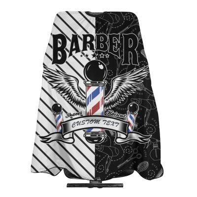 Custom Barber Cape Hairdresser Cape, Add Your Photo Text Logo Personalized Barbershop Salon Cape for Men, Customized Hair Cutting Cape for Home Salon Barbershop
