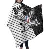 Custom Barber Cape Hairdresser Cape, Add Your Photo Text Logo Personalized Barbershop Salon Cape for Men, Customized Hair Cutting Cape for Home Salon Barbershop view 2