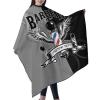 Custom Barber Cape Hairdresser Cape, Add Your Photo Text Logo Personalized Black Gray Barber Salon Cape for Men, Customized Hair Cutting Cape for Home Salon Barbershop view 2