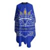 Custom Barber Cape Hairdresser Cape, Add Your Photo Text Logo Personalized Blue Barbershop Salon Cape for Men, Customized Hair Cutting Cape for Home Salon Barbershop view 3