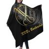 Custom Barber Cape Hairdresser Cape, Add Your Photo Text Logo Personalized Gold Barber Salon Cape for Men, Customized Hair Cutting Cape for Home Salon Barbershop view 2