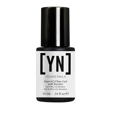 Young Nails ManiQ Fiber Gel with Keratin, Milky White, 1/3 Oz
