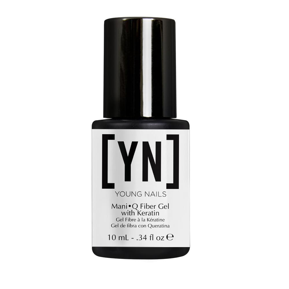Young Nails ManiQ Fiber Gel with Keratin, Milky White, 1/3 Oz