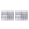 2pcs Makeup Organizer, 15 Compartment Vanity Makeup Organizer Smoothly Corners Small Cosmetic Organizer for Brushes Eyeshadow Palettes view 1