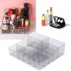 2pcs Makeup Organizer, 15 Compartment Vanity Makeup Organizer Smoothly Corners Small Cosmetic Organizer for Brushes Eyeshadow Palettes view 3
