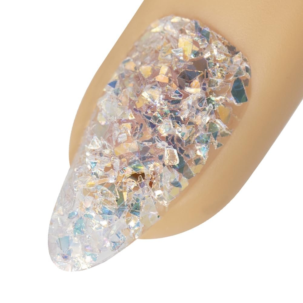 Young Nails Art Glitters - Premium Loose Nail Glitter Powder for Acrylic Nails & Gel Nails, Nail Sequins, Nail Sparkles, Nail Art Powder, Fine & Chunky Glitter, Durable, Wedding Rumors, 1 oz