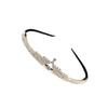 FRCOLOR Bride Headband Shining Rhinestones Elegant Wedding Headdress for Women Lint Hair Accessory for Bridal Parties and Special Occasions view 1