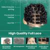 PIB 12'' Single Full Lace Wig Spring Twist Square Parted Knotless Braided Wigs for Black Women Synthetic Lace with Natural Baby Hair (#1B Off Black, 12") view 4