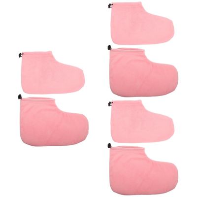 Beavorty 3pairs Paraffin Wax Therapy Foot Covers for Moisturizing Treatment Soft Cotton for Home Salon Use Fits Feet for Dry Skin