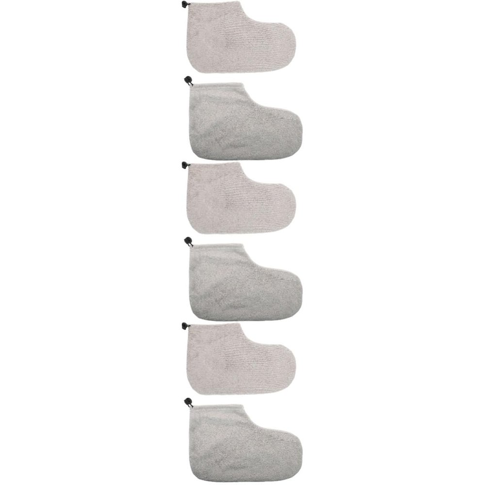 Beavorty 3pairs Paraffin Wax Foot for Comfortable Cloth Foot Wraps for Moisturizing Easy to Use Elastic Professional Wax Warmer