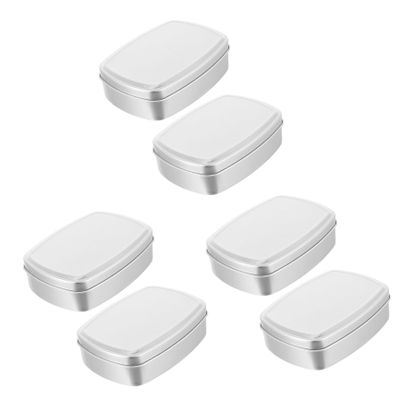 Beavorty 6pcs Strong Easy Open Aluminum Case Storage Box for Soap Cosmetics Medicines Travel Essential